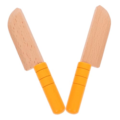 DRESSOOS 2St Gemüseschneidespielzeug für Kinder Fruchtschneider Gemüsemesser Spielzeugmesser Kinder Holzschneider Spielzeug Küchen Spielzeug Holzschneider Kochspielzeug Kinderschneider Holz von DRESSOOS