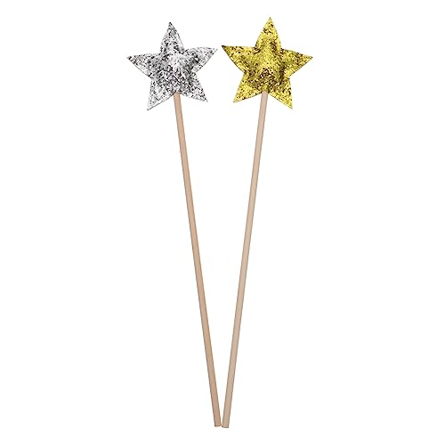 DRESSOOS 2St Zauberstab sternförmiger Feenstab Spielzeug für Kinder Partyzauberstäbe für Blitzspielzeug Flash-Spielzeug Fairy Wand kinderkleidung kreativer Feenstab zarter Feenstab Stoff von DRESSOOS