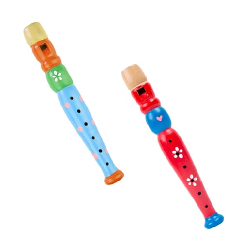 DRESSOOS 2st 6-Loch-Piccolo Kinder Piccolo Musik-aufklärungsspielzeug Rasselspielzeug Für Kinder Musikalische Partybevorzugung Für Kinder Cartoon-piccoloflöte Für Kleinkinder Hölzern von DRESSOOS