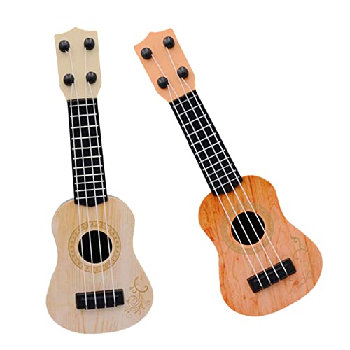 DRESSOOS 2st Mini-Ukulele Kinder Gitarrenspielzeug Simulations-Ukulele Früherziehung Ukulele Spielzeuggitarre Pädagogische Gitarre Für Kinder Nachgemachtes Gitarrenspielzeug Plastik von DRESSOOS