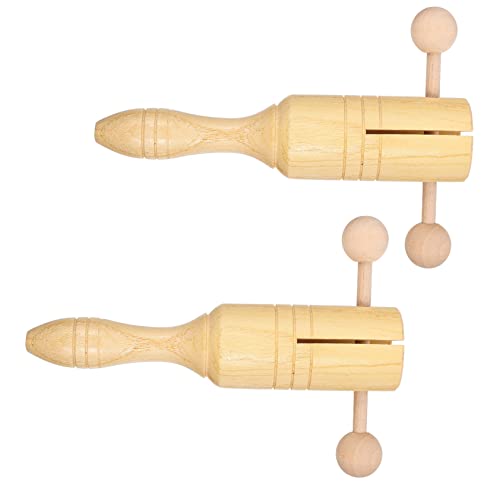 DRESSOOS 2st Orff-Glockenspiel Babyspielzeug Handschüttelglocken Für Kinder Babyrassel Glocke Zum Händeschütteln Glocken-Stick-Shaker Musikinstrumente Buche von DRESSOOS