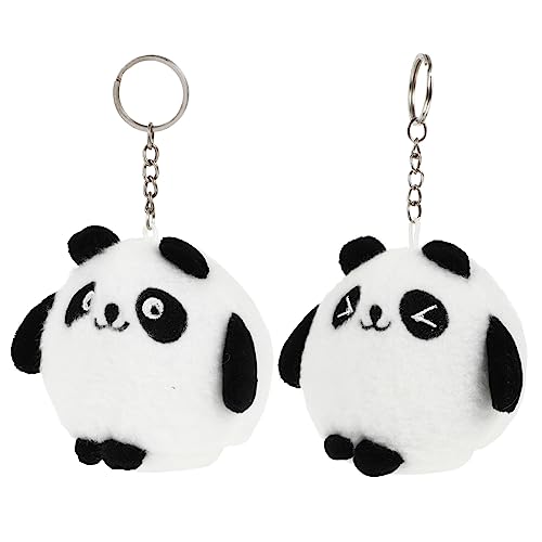 DRESSOOS 2st Panda Schlüssel Ring Panda-schlüsselanhänger Panda-Ornamente Schlüssel Süß Aufbewahrung Von Badespielzeug Plüsch-Panda-keyings Taschen-Panda-anhänger Legierung von DRESSOOS