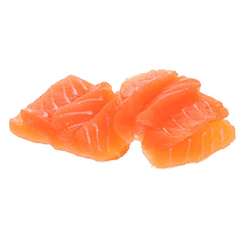 DRESSOOS 2st Simulation Lachs Desktop-lachs-Ornamente Lebensechter Lachs Esstischdekoration Küchenrequisiten Für Zu Hause Simuliertes Lachsdekor Lachs-Modell PVC Japanisches Essen Künstlich von DRESSOOS