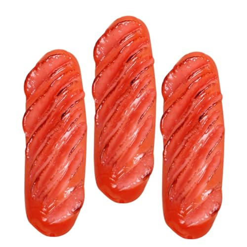 DRESSOOS 3 Stück Simulierte Wurst Bratwurst Requisite Simulierter Hot Dog Küche Bratwurst Für Zuhause Simulation Hot Dog Gefälschte Hot Dog Requisite Fotografie von DRESSOOS