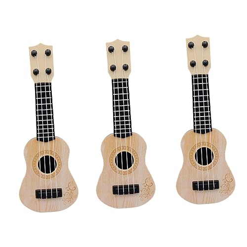 DRESSOOS 3 Teiliges Ukulele Set Mini 4 Saitige Gitarre Für Frühkindliche Musikförderung Musikinstrument Für Zufälligen Farben von DRESSOOS