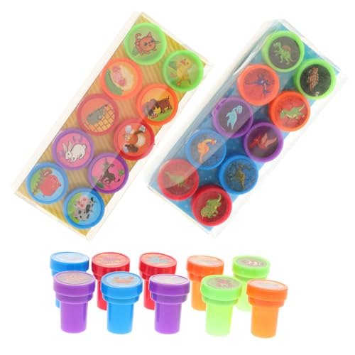 DRESSOOS 30-Teiliges Set Cartoon-Stempel Waschbar Stamper Dichtung Kinder-Selbsttintenstempel Book Stamp Kinder weihnachtsdeko Kinderspielzeug Spielzeuge Stempel für Weihnachtsfeiern Gemüse von DRESSOOS