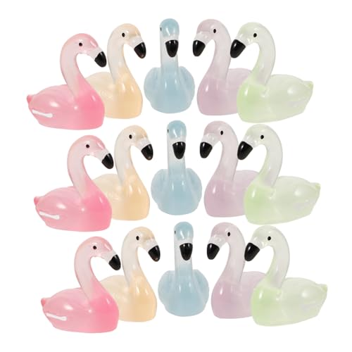 DRESSOOS 30St Mikrogarten-Miniaturflamingo Animal Figures schlafzimmerdeko Geschenkidee Flamingo mikrolandschaft Miniatur-Flamingo-Modell glühen Tierminiaturen Mini-Flamingo-Statue Harz von DRESSOOS