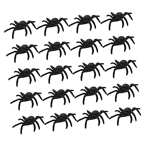 DRESSOOS 30St Simulationsspinne zappeln Roboter Halloween riesiges Spinnennetz fangen Bausatz Halloween Toys Halloween Spinnen gefälschte Spinnendekore Partydekoration PVC Black von DRESSOOS