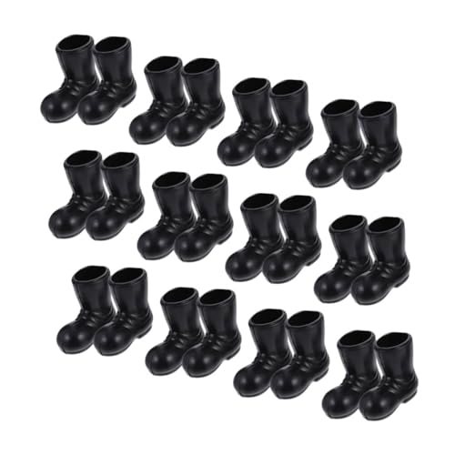 DRESSOOS 30St Weihnachtsstiefeletten Bausätze Miniatur-Winzige Schuhe Miniatur Schuhe dekor Weihnachtsmann-Stiefel Weihnachtsdeko Festival-Desktop-Dekor Mini-Weihnachtsstiefel Sport Black von DRESSOOS