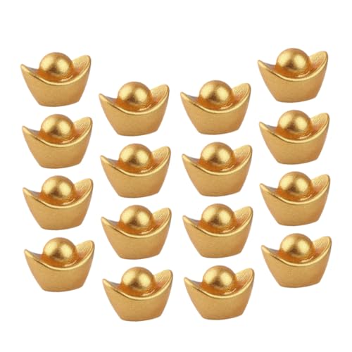 DRESSOOS 30st Simulation Dekoration Basteln Bastelset Mini- Schreibtischschmuck Dekorativer Barren Miniaturbarren Barren Foto Silberbarrenmodelle Golden Plastik von DRESSOOS