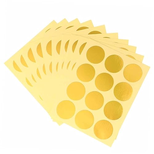 DRESSOOS 360 STK Kreativer Siegelaufkleber Kreis Aufkleber Siegeletiketten Aufkleber Aus Goldfolienpapier -Aufkleber Aufkleber Für Kinder Modische Aufkleber Liebe Herzaufkleber Golden von DRESSOOS