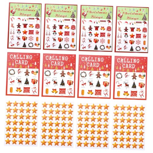 DRESSOOS 37St Weihnachts-Bingo Partyspiel-Versorgung Bingo-Spielkarte Kinder Bingo Weihnachts Bingo Karten Spielzeug für die intellektuelle Entwicklung Bingo-Geburtstagsspielkarten Green von DRESSOOS