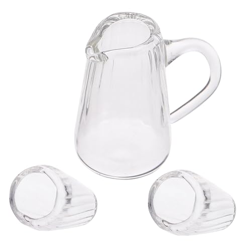 DRESSOOS 3St Simulation Teetasse aus Glas Puppenmöbel Mini-Teetassen Miniaturbecher Mini-Wassertopf Mini-Tasse Spielzeug für Kinder kinderspielzeug Tea Sets Mini- Mini- - von DRESSOOS