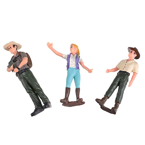 DRESSOOS 3st Bauernpuppenverzierungen Menschen Zahlen Kinder Dekor Bauernspielzeug Landarbeiter Figur Spielzeug Mini-Spielzeug Farmer People Figuren Spielzeug Menschenfiguren Für Kinder PVC von DRESSOOS