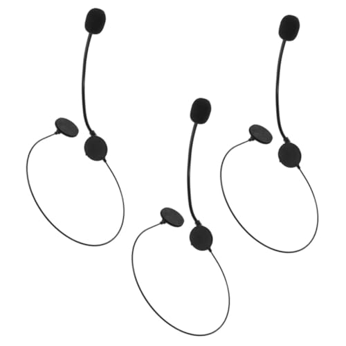 DRESSOOS 3st Gefälschte Kopfhörer-Requisiten Gefälschtes Mikrofon-Headset Gaming-Headset Gaming-kopfhörer Kostüm-Headset Kopfhörer-Gaming Cosplay-mikrofon Headset-stütze Plastik Black von DRESSOOS