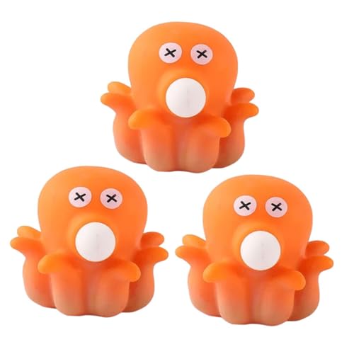 DRESSOOS 3st Prise Musik Octopus Squeeze Ball Monster Cartoon Anti Stress Ball Meerestierfigur des Squishy Ball Oktopus-stressbälle Octopus Quetsch Figur Geschenk TPR Karikatur von DRESSOOS