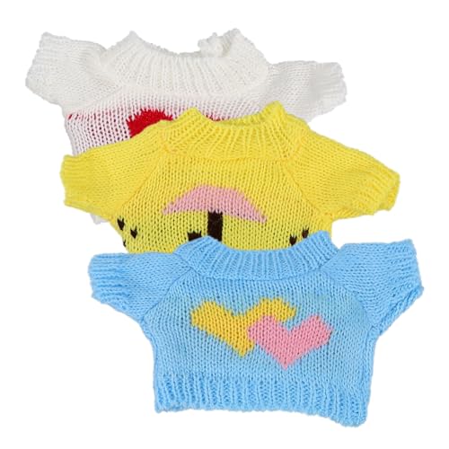 DRESSOOS 3st Zubehör Für Puppenpullover Stofftierkleidung Vorgeben Grundlegende Puppenkleidung Entzückendes Bärendekor Mädchenpuppe Kuscheltiere Dekorative Puppenkleidung Modepuppe Garn von DRESSOOS