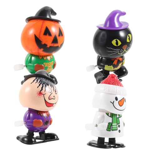 DRESSOOS 4 Stück Halloween-Uhrwerk-Spielzeug Aufziehspielzeug für Kinder Halloween-Aufziehspielzeug Halloween Figuren Halloween-Figuren Neuartiges Uhrwerk-Spielzeug Uhrwerk Spielzeug von DRESSOOS