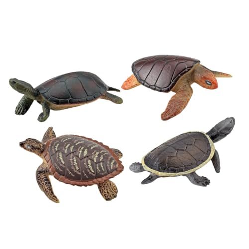 DRESSOOS 4 Stück Schildkrötenmodell Spielzeug Mini-Schildkrötenfigur Aquariumfiguren schildkröte Spielzeug schildkröten Spielzeug Desktop-Schildkrötenmodell dekorative Schildkrötenstatue von DRESSOOS