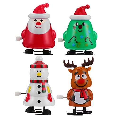 DRESSOOS 4 Stück Weihnachts Uhrwerk Set Aufziehspielzeug Mit Weihnachtsmann Und Schneemann Lustige Figuren Für Festliche Deko Und Partyzubehör Ideal Für Und Weihnachtsfeiern von DRESSOOS