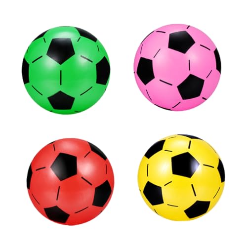 DRESSOOS 4 Stück aufblasbarer Ball Fußballtore für Kinder Regenbogenbälle für Kinder Fußbälle kunststoffball Kinder Outdoor Spielzeug Kinder bunter Fußball Kinder Fußball Spielzeug Plastik von DRESSOOS