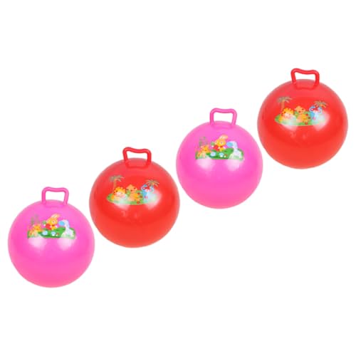 DRESSOOS 4 Stück den Ball klopfen hupfball für aufblasbarer Ball Kinderball für den Park Kinderball für den Garten Cartoon-Muster-Hopping-Ball Cartoon-Bälle Hüpfball PVC von DRESSOOS