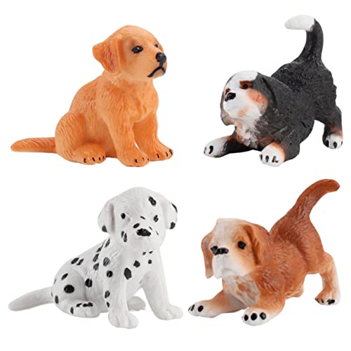 DRESSOOS 4 Teiliges Hundefiguren Spielset Realistische Hundespielzeuge Aus Strapazierfähigem Ideal Für Und Sammler Zufällige Designs Für Kreatives von DRESSOOS