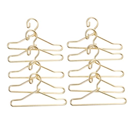 DRESSOOS 40st Mini-puppenaufhänger Kleiderbügel Miniatur Mädchen Mini-hausaufhänger Mini- -Requisiten Mini-hausbedarf Kleiderständer Für Puppen Winzige Hausaufhänger Legierung Golden von DRESSOOS