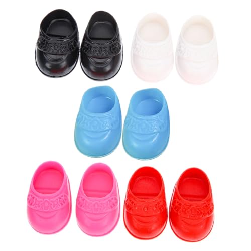 DRESSOOS 5 Paare Schuhe Mini-schuhmodelle Kleine Hausrequisiten Puppenschuhe Miniaturwohnungen Simulierte Minischuhe Miniatur-Schuhe Kleiner Schuhschmuck Miniatur-dekor Plastik von DRESSOOS