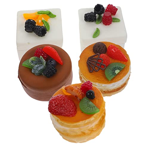 DRESSOOS 5 Sätze Kuchen Selber Machen Mini-kuchendekoration Künstliches Cupcake-Modell Faux-Kuchen-Brot-Dessert Kuchen Zeigen Gefälschter Kuchen Minibehälter Mikrospielzeug Plastik von DRESSOOS