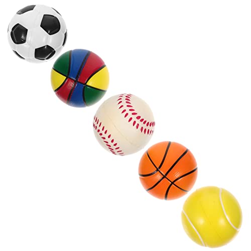 DRESSOOS Knautschball Kinder Sportbälle Set Schaumstoffbälle Für Basketball Fußball Baseball Tennis Und Regenbogenball Stressspielzeug Für Bildung Und Spielspaß Stressabbau Kinder von DRESSOOS