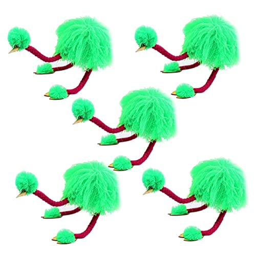 DRESSOOS 5 Stück Schnur Flauschige Kuscheltiere Plüsch Handpuppen Spielset für Kinder kleine Spielzeuge für Kinder interaktives Spielzeug kinderspielzeug mädchen Spielzeug Bambus Green von DRESSOOS