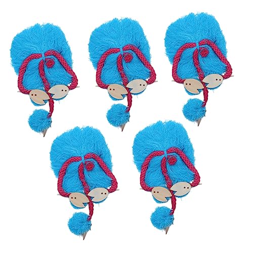 DRESSOOS 5 Stück Schnur Lernspielzeug Für Kinder Spielset Für Kinder Stofftiere, Plüschtiere Handpuppen Flamingo-plüschtier Puppen Für Kinder Flamingo-marionetten-Spielzeug Bambus Blue von DRESSOOS