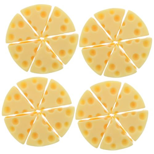 DRESSOOS 50 Stück Mikrokäse küche deko küchen deko Käse Kunsthandwerk Modellbau Käse Simulation Käse kleine Käsemodelle Simulationskäse simulierter Käse lebendiges Käsemodell Harz Yellow von DRESSOOS