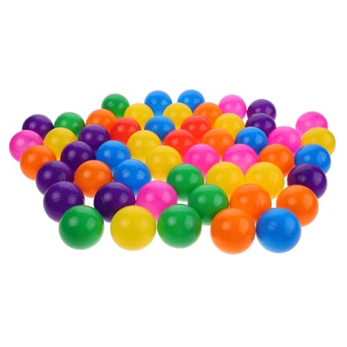 DRESSOOS 50 Stück -bobo-Ball Kehrteproofballpit Zurück Bruchsichere Spielbälle Runde Meeresbälle Grubenbälle Für Kinder Bunte Bällebad-bälle Bälle Für Bällebad -Pool-bälle Plastik von DRESSOOS