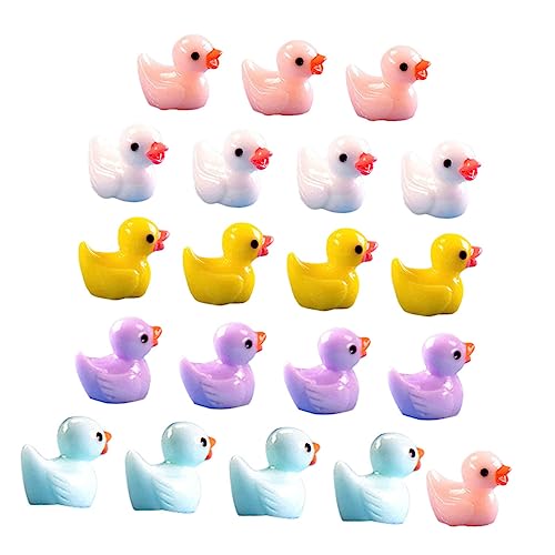 DRESSOOS 50 Stück künstliche Ente Badewanne Badespielzeug Schwimmbad Mini-Ente kleine Enten für kinderspielzeug gartenfiguren Harzornament Harz schmücken Charme von DRESSOOS