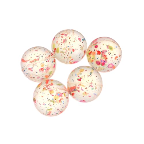 DRESSOOS 5St Lernspielzeug für Kinder lustige Hüpfbälle elastisches Ballspielzeug Neon hüpfende Bälle klare Hüpfbälle Obst Osterkörbchenfüller Hüpfbälle klein Transparente Kugel Hüpfball von DRESSOOS