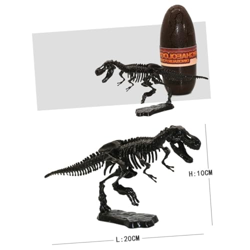 DRESSOOS 6 Set Dinosaurier Fossil Skelett Modell Spielzeug Dinosaurier Skelett Modell Schwarz von DRESSOOS