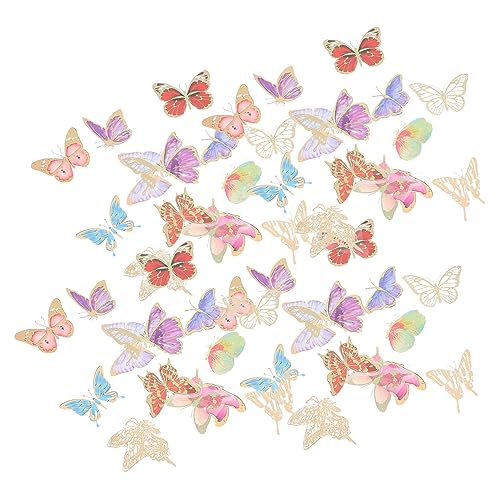 DRESSOOS 60St Bronzierender Schmetterlings-Aufkleber Laptop-Aufkleber Nageltattoos für Kinder one Piece Aufkleber klebesticker DIY-Scrapbooking-Aufkleber Haustier-Schmetterlings-Aufkleber von DRESSOOS