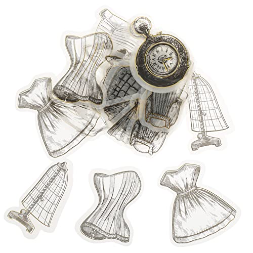 DRESSOOS 60St Memoiren-Aufkleber Puffige Aufkleber Fotoalbum Aufkleber für Wasserflaschen Scrapbooking Sticker Scrapbook Stickers Zeitschriftenaufkleber Tagebuchaufkleber Lackmuspapier von DRESSOOS