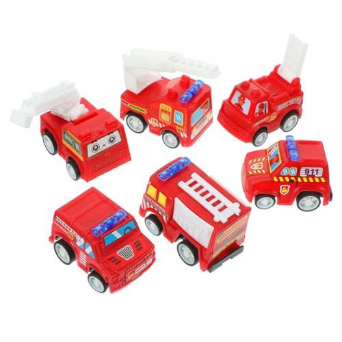 DRESSOOS 6St Kinder puppenwagen kinderspielzeug Auto Pull-Back Auto Spielzeug Langlebiges Spielzeug Kinder Spielzeug Ingenieurwagen Spielzeugauto für Kinder Kinderauto Spielzeug Plastik rot von DRESSOOS