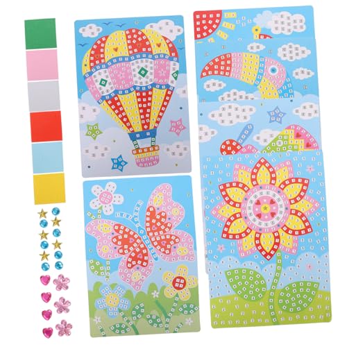 DRESSOOS 6St Lernspielzeug für Kinderpuzzle Partygeschenke für Kinder Mosaikaufkleber Kunst selbstklebend Spielzeug für Kleinkinder kinderbeschäftigung Spielzeuge Kinder rätsel Partyzubehör von DRESSOOS