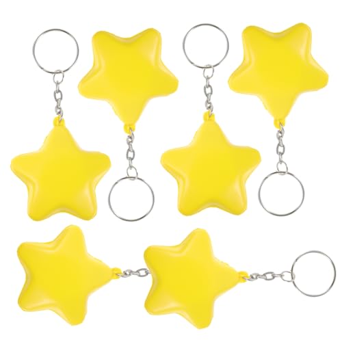 DRESSOOS 6st Ball Zum Stressabbau Sensorisches Quetschspielzeug Kinder Quetschen Spielzeug Kreative Sensorische Spielzeuge Star-stressball Sternspielzeug Kinderspielzeug Yellow Pu von DRESSOOS