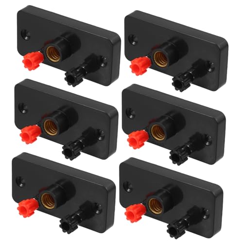 DRESSOOS 6st Experimentelle Schraublampenfassung Physik Anhängerschnur Wiederaufladbar Kontrolle Pole Draht Lampenadapter Elektronisch Lampenfassung Adapter Koax Kabel Stecker Kupfer Black von DRESSOOS