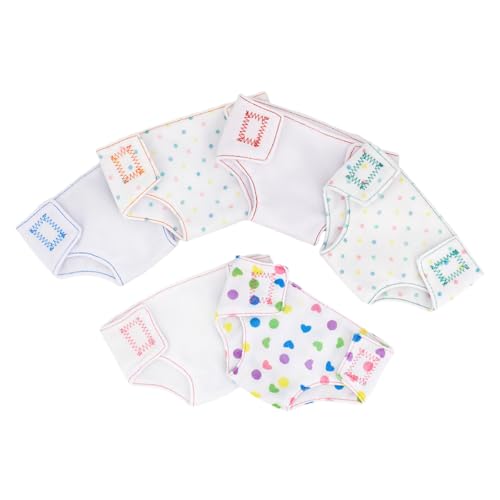 DRESSOOS 6st Puppenkleidung Spielzeug Für Kinder Babypuppenwindeln Für Puppen Minipuppe Kinder Mini-Spielzeug Mädchen Spielzeug Puppenunterhose Puppenzubehör Selber Machen Kostüm Weiß Stoff von DRESSOOS