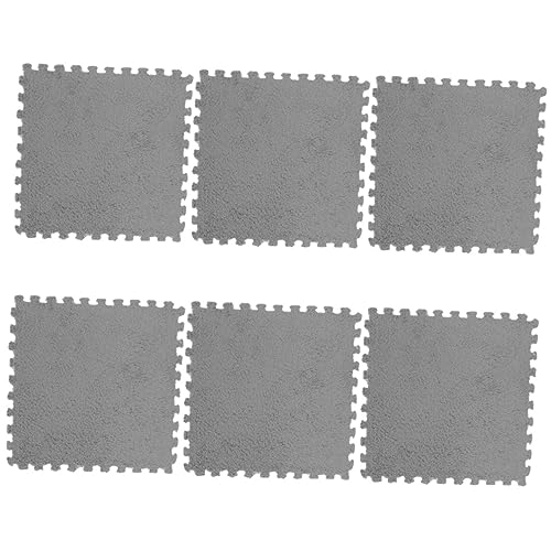 DRESSOOS 6st Puzzle-Matte Verriegelung Schaumstoff-Puzzle-bodenmatte Ineinandergreifende Bodenfliesen Ineinandergreifende Schaumstoffmatten Puzzlematte Kinderspiel Bodenversorgung Eva Grey von DRESSOOS