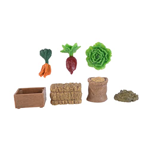 DRESSOOS 7 Teiliges Bauernhof Modellzubehör Set Für Kreative Sandtischdekoration Miniatur Deko Für Garten Strandkorb Zubehör Und Grill Ideal Für Zen Garten Und Puppenhäuser von DRESSOOS