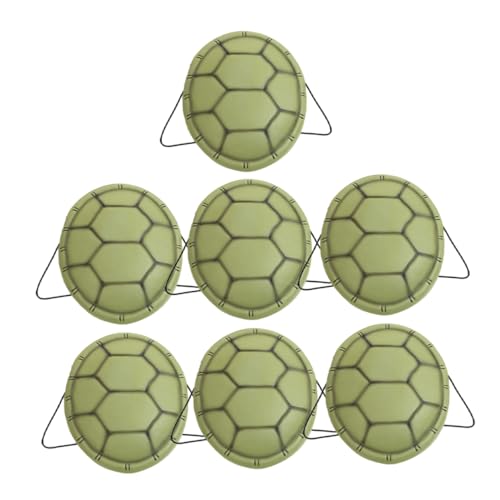 DRESSOOS 7st Schildkrötenpanzer Verkleiden Ninja-muschelspielzeug Ninja-schildkröten-Spielzeug Ninja-schildkröten-Party-Muscheln Schildkrötenpanzer-Requisite Schildpatt-kostüm Green Eva von DRESSOOS