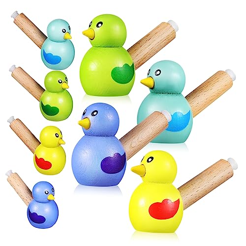 DRESSOOS 8 STK Pfeife Für Kinder Pfeift Vogel Figur Musikinstrumente Für Kinder Kinderspielzeug Neuheit Wassergrasmücke Musikspielzeug Für Babys Mini-Spielzeug Hölzern von DRESSOOS