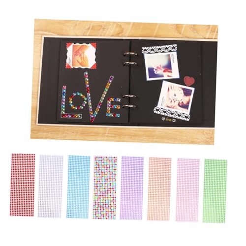 DRESSOOS 8 Stück 6 Mm Bunte Acryl Strassperlen Set Für DIY Handwerk Und Scrapbooking Kristallaufkleber Für Schmuckperlen Armbandperlen Und Kreative Bastelprojekte von DRESSOOS